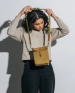 Olive Green Scout Crossbody Bag - Image 4