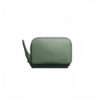 Vegan Leather Zipper Slim Card & Coin Wallet - Sap Green