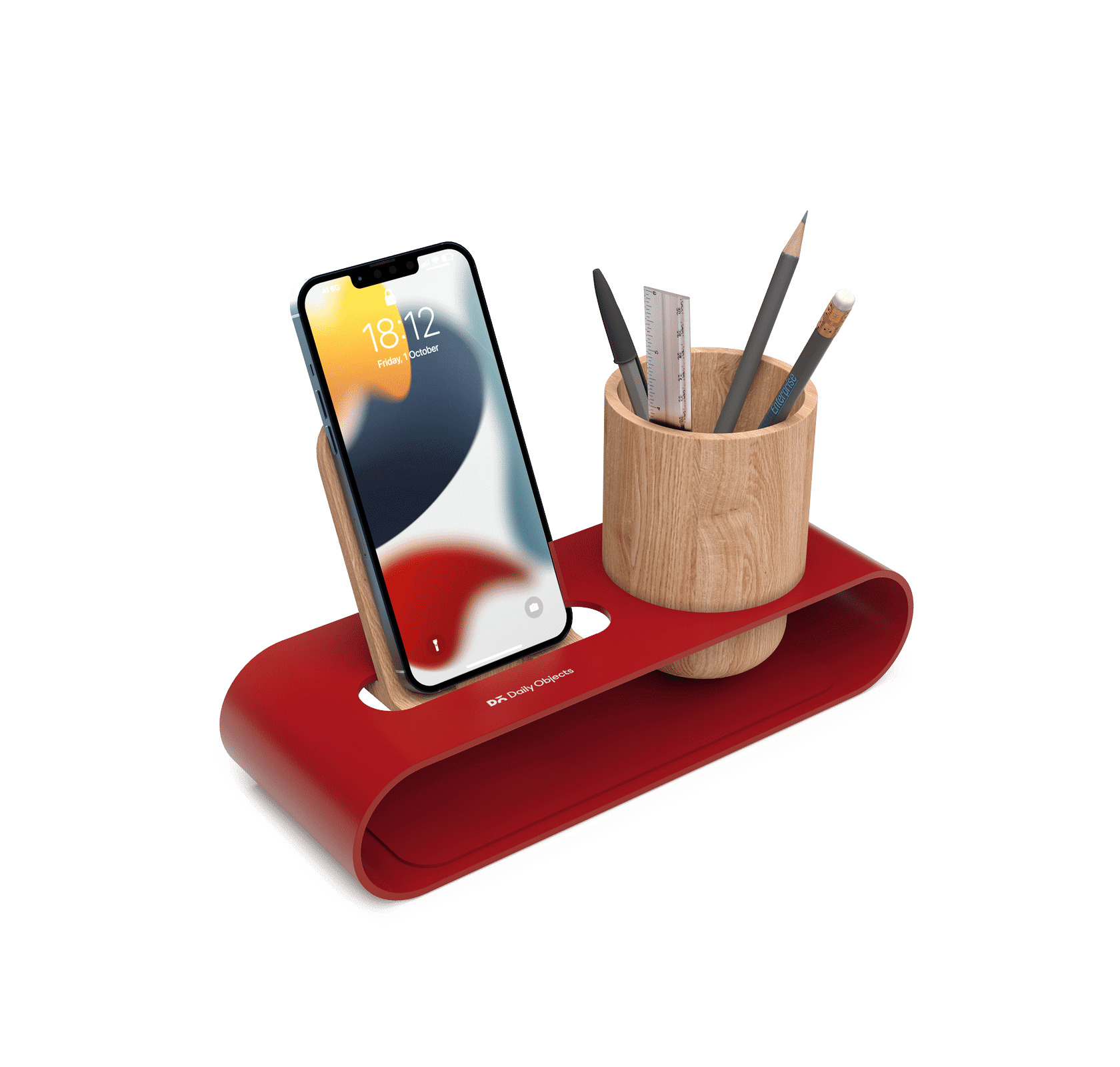 Cirque Phone and Pen Stand - Red - Image 1
