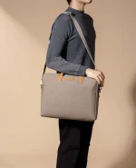 Khaki Beige City Compact Fleet Messenger Bag - Image 9