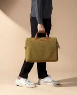 Olive Green City Compact Fleet Messenger Bag - Image 8