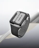 Black Velour Snap On Apple WatchBand (38/40/41mm) - Image 4