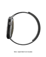Black Velour Snap On Apple WatchBand (38/40/41mm) - Image 2
