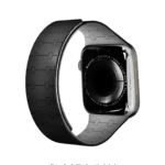 Black Velour Snap On Apple WatchBand (42/44/45/49mm)