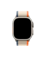 Orange-Beige Pull Tab Nylon Weave Apple WatchBand (38/40/41mm) - Image 4