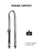 Grey Crossbody Utility Phone Lanyard - Strap - Image 7