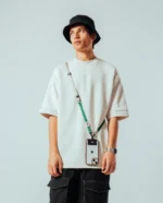 Grey-Green Crossbody Phone Lanyard - Strap - Image 2