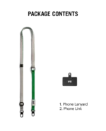 Grey-Green Crossbody Phone Lanyard - Strap - Image 8