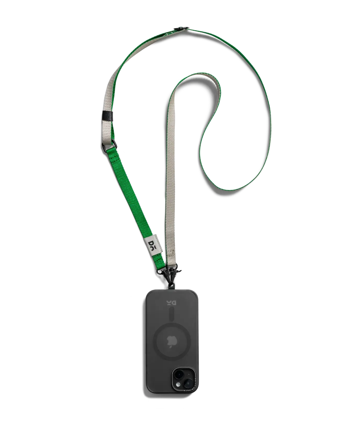 Grey-Green Crossbody Phone Lanyard - Strap - Image 1