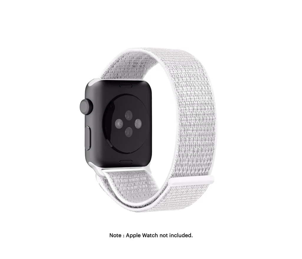 Silver Nylon Apple WatchBand (42/44/45/49mm) - Image 1