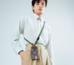 Green Leatherite Crossbody Phone Lanyard - Strap - Image 3
