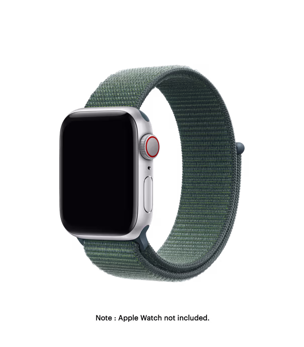 Pine Green Nylon Loop Apple WatchBand (38/40/41mm) - Image 1