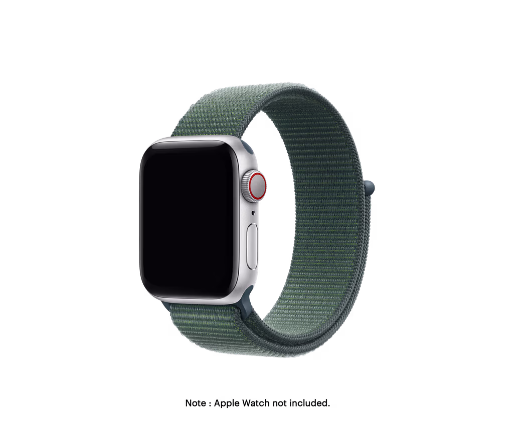 Pine Green Nylon Loop Apple WatchBand (42/44/45/46/49mm) - Image 1