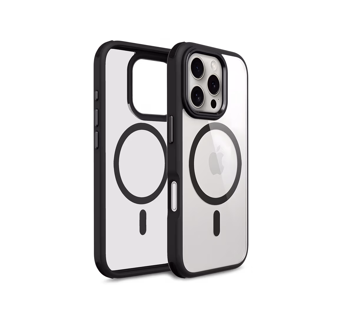 Black Armour MagSafe Phone Case Cover For iPhone 16 Pro - Image 1