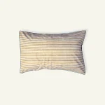 Wheat Beige With Pearl Green Silent Stripes Pillow Cover (Set of 2)