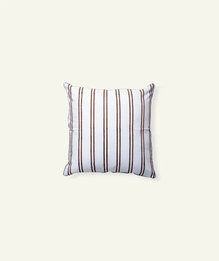 Mocha Brown with Haze Indigo Muted layers, 18x18 Inch Cushion Cover