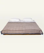 Mocha Brown with Haze Indigo Silent Stripes Dohar