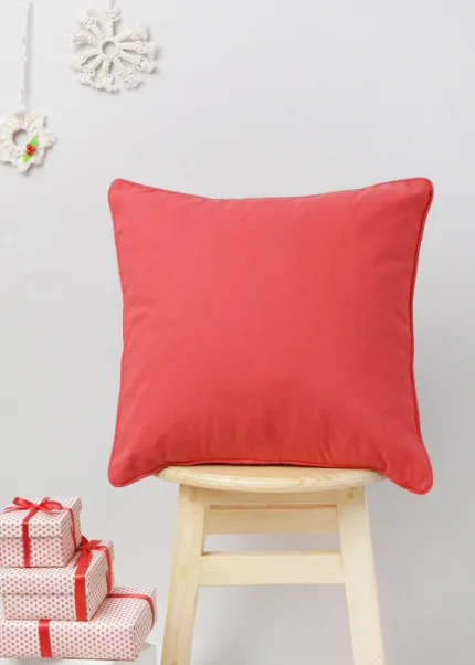 Yellow Dwelling Cherry Red Cushion Cover - Red