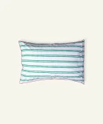 Pearl Green with Candy Red Muted Layers Pillow Cover (Set of 2) - Image 3