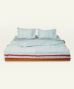 Pearl Green with Candy Red Pure Stripes Dohar - Image 4