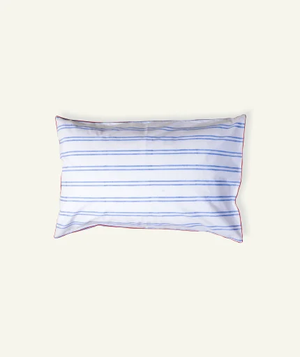 Dreamy Blue with Candy Red Muted Layers Pillow Cover (Set of 2 )