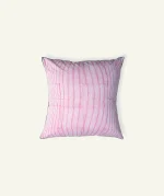 Berry Pink with Pearl Green Pure Stripes, 24x24 Inch Cushion Cover