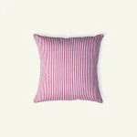 Berry Pink with Pearl Green Silent Stripes, 24x24 Inch Cushion Cover