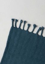 Yellow Dwelling Textured Solid Throw - Royal blue - Image 2
