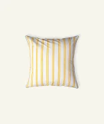 Mellow Yellow with Misty Blue Muted Layers, 24x24 Inch Cushion Cover