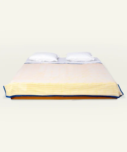 Mellow Yellow with Misty Blue Pure Stripes Dohar