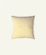 Mellow Yellow with Misty Blue Pure Stripes, 24x24 Inch Cushion Cover - Image 3
