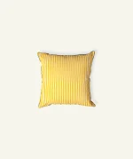 Mellow Yellow with Misty Blue Silent Stripes, 18x18 Inch Cushion Cover - Image 3