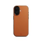 Tan-Grey Leatherite MagSafe Phone Case Cover for iPhone 17