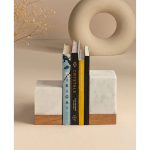 Marble Wood Bookends – Block (Set of 2) - Image 5
