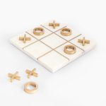Marble Tic Tac Toe Game – White - Image 3