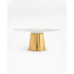Marbleous Marble Brass Cake Stand - Image 8