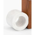 Marble Wood Bookends – D Shape (Set of 2) - Image 3