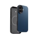 Navy Blue-Grey Leatherite MagSafe Phone Case Cover for iPhone 17 - Image 3