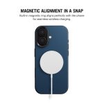 Navy Blue-Grey Leatherite MagSafe Phone Case Cover for iPhone 17 - Image 2