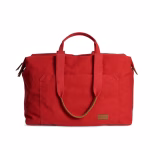 Back view of crimson red canvas Field duffle weekender bag | KlippiK Kuwait