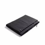 Folded over view of black ripstop Basalt Pivot laptop sleeve large | KlippiK Middle East