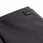 Close up of black ripstop sleeve logo label and fabric weave | KlippiK Middle East