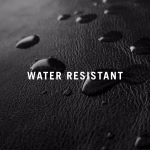 Water resistant black vegan leather surface close-up — DailyObjects desk mat and mouse pad material Middle East