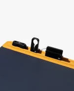 Mustard-Blue Snap On Organiser Desk Mat with Cable Holder + Phone Mount + Apple Watch Charging Stand