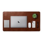 turf vegan leather desk mat tan