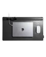 Black Snap On Organiser Desk Mat with Cable Holder + Apple Watch Charging Stand