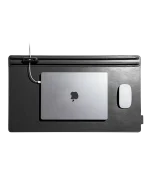 Black Snap On Organiser Desk Mat with Cable Holder