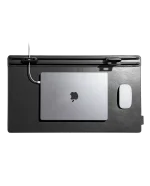 Black Snap On Organiser Desk Mat with Cable Holder + Phone Mount