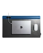 Blue-Black Snap On Organiser Desk Mat with Cable Holder