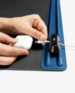 Blue-Black Snap On Organiser Desk Mat with Cable Holder